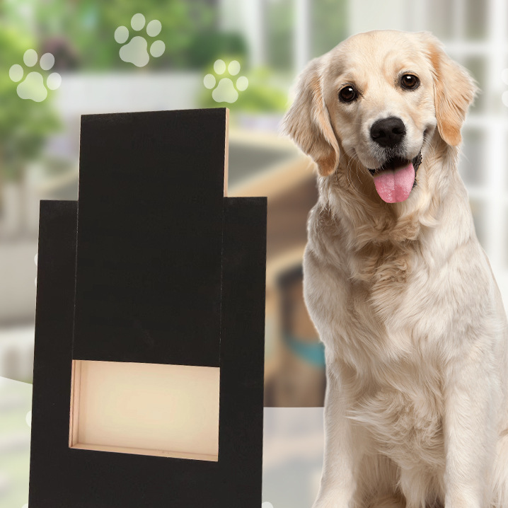 Wooden Dog Scratching Board with Food Storage Box