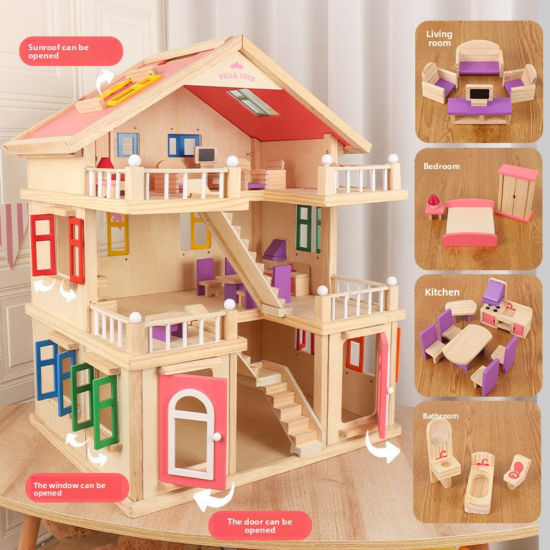 wooden dollhouse