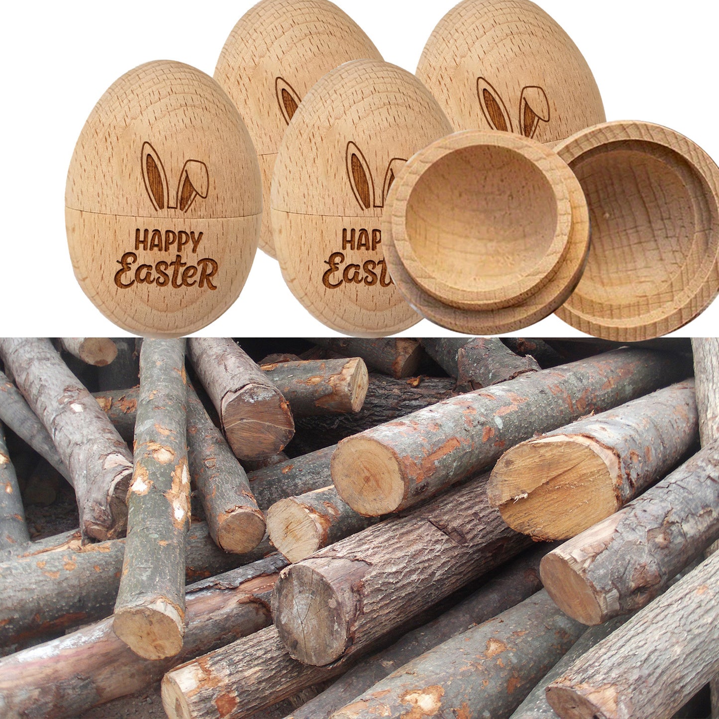 Wooden Easter Egg