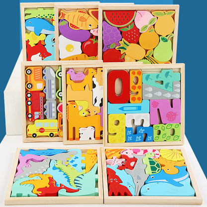 Wooden Educational Puzzle Blocks