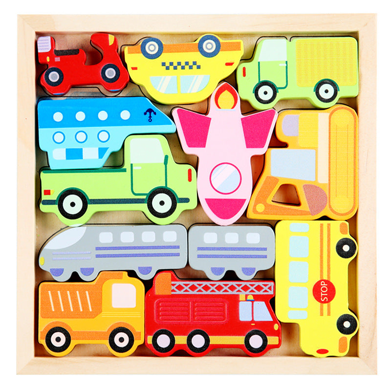 Wooden Educational Puzzle Blocks