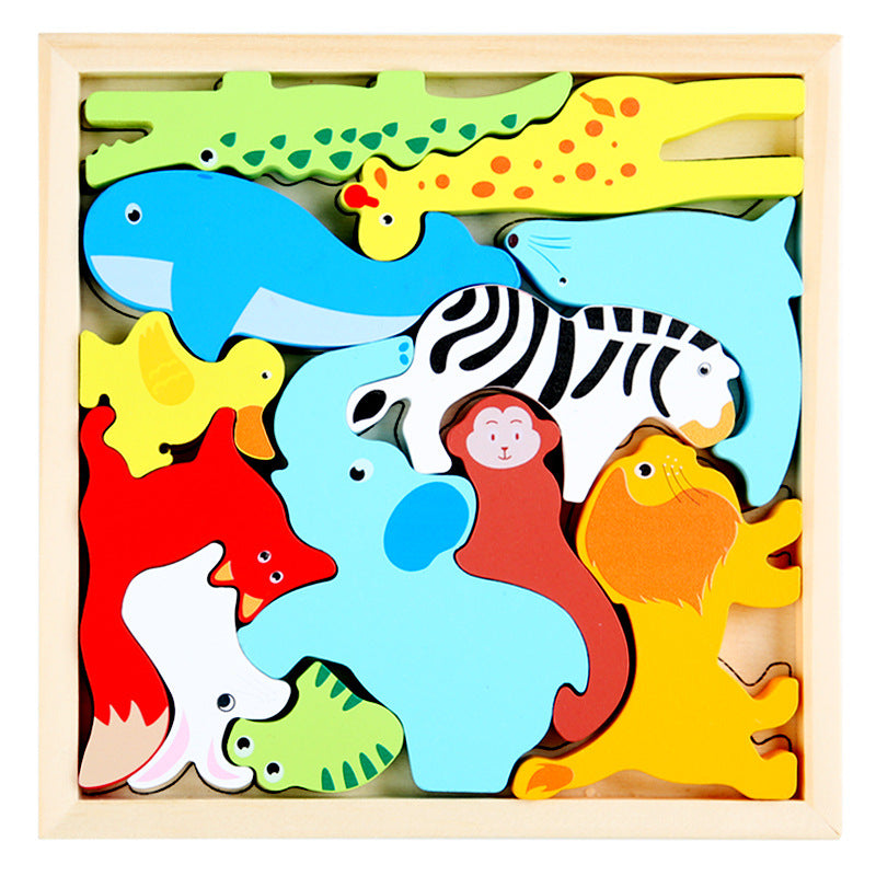 Wooden Educational Puzzle Blocks