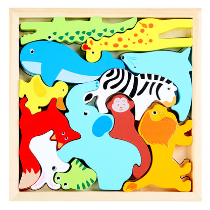 Wooden Educational Puzzle Blocks