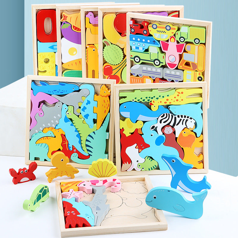 Wooden Educational Puzzle Blocks