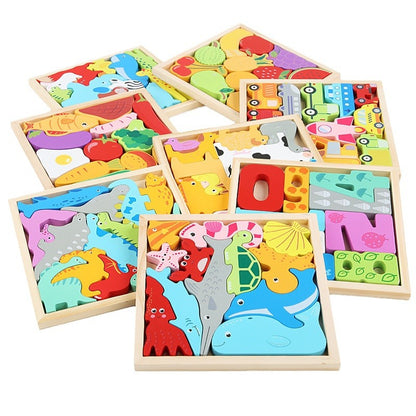 Wooden Educational Puzzle Blocks