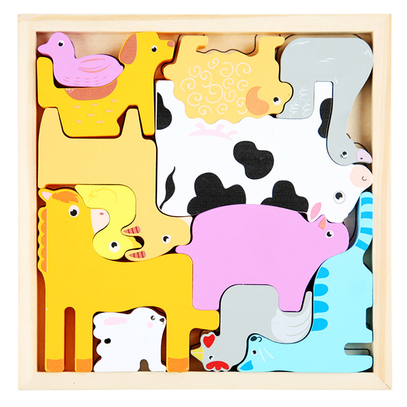 Wooden Educational Puzzle Blocks