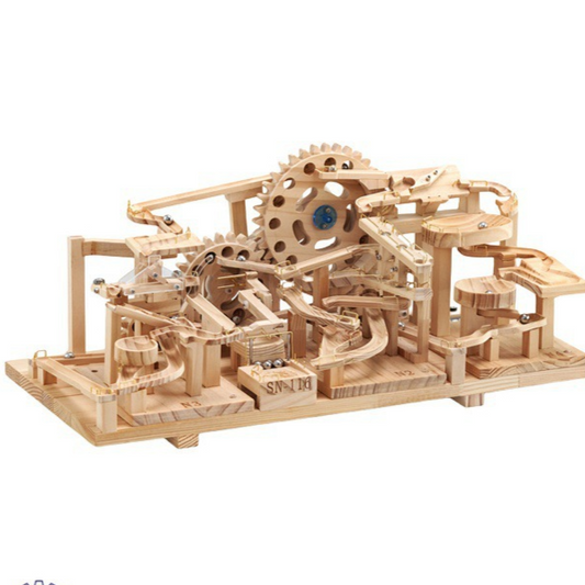 Wooden Electric Ball Track Assembly Puzzle Toy