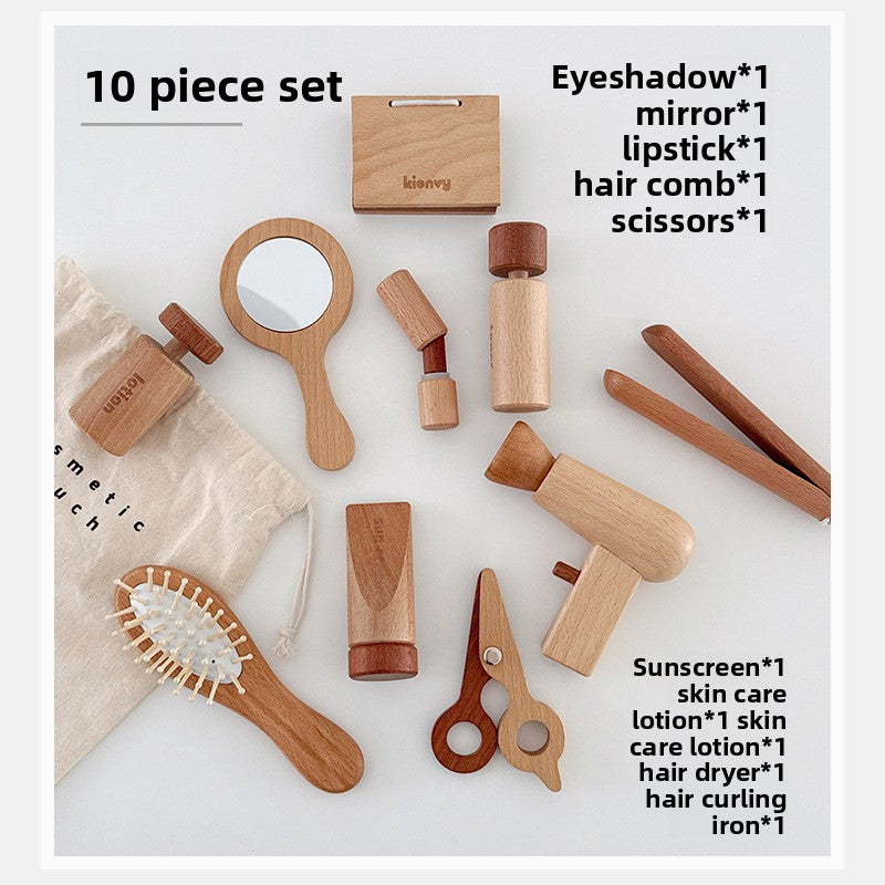 Wooden family playset toys