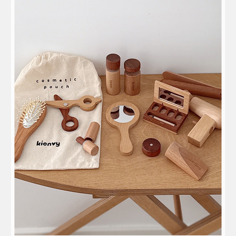 Wooden family playset toys