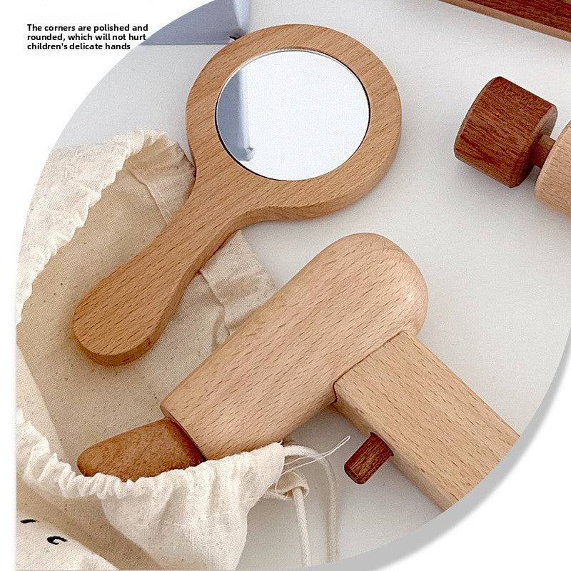Wooden family playset toys