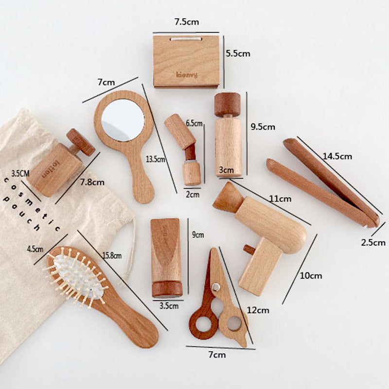Wooden family playset toys