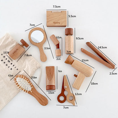 Wooden family playset toys
