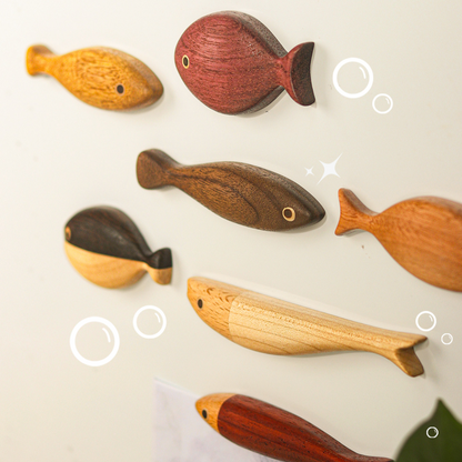 Wooden Fish Fridge Magnet