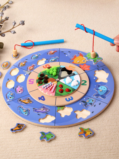 wooden fishing toy