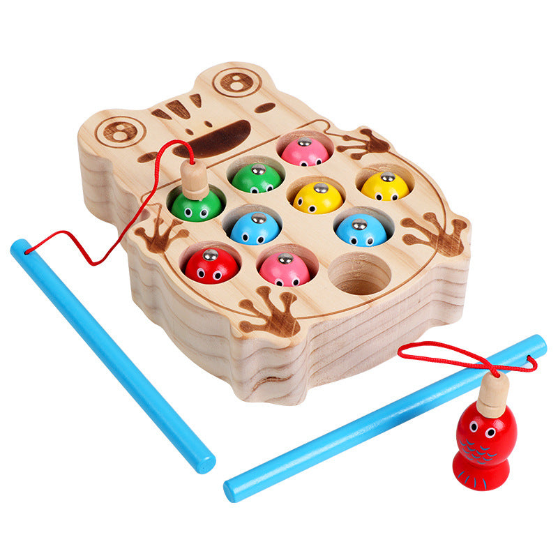 wooden fishing toy