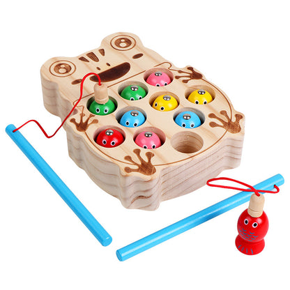 wooden fishing toy