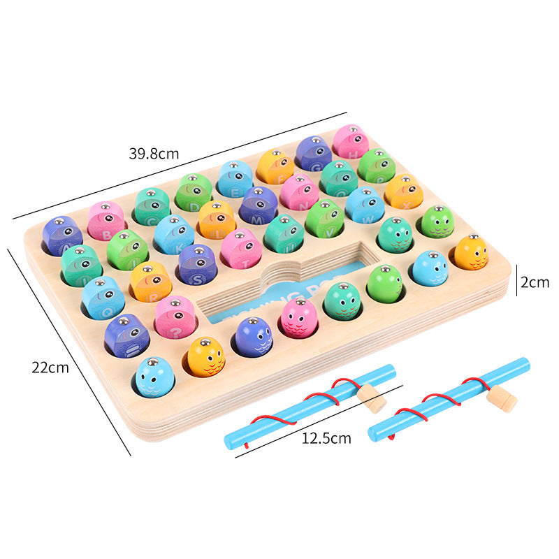 wooden fishing toy
