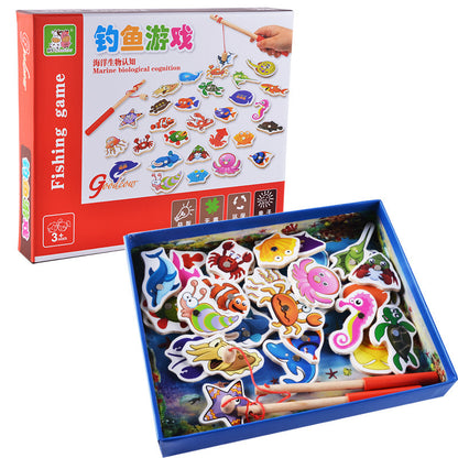 wooden fishing toy