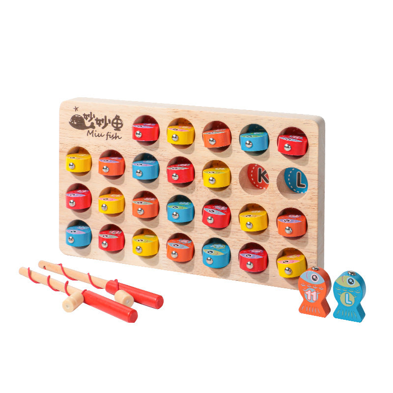 wooden fishing toy