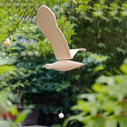 Wooden Flying Seagull Hanging Ornament for Home Decor