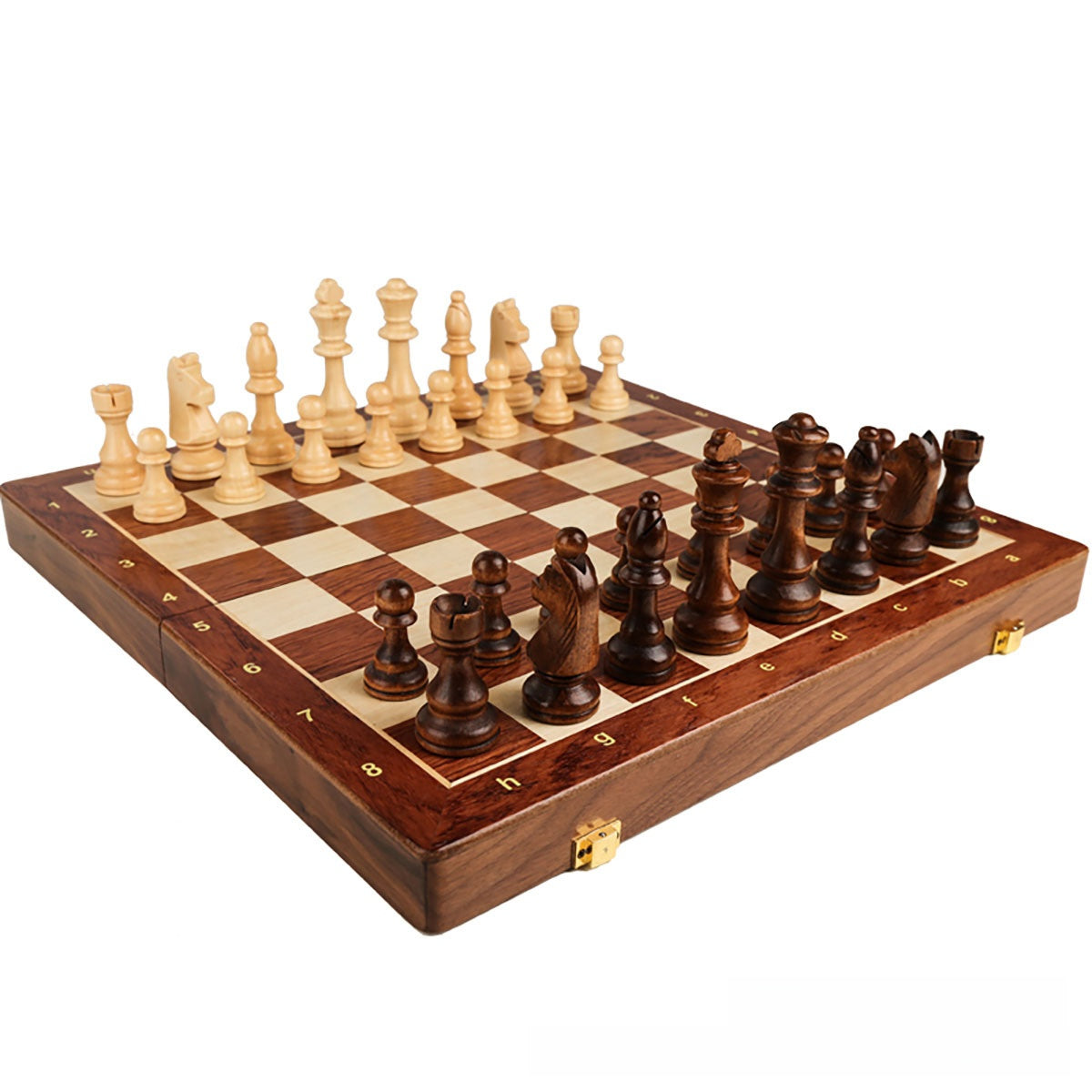 Wooden Foldable Chess Set with Large Board