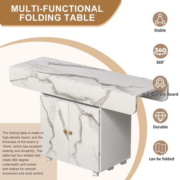 Wooden folding dining table