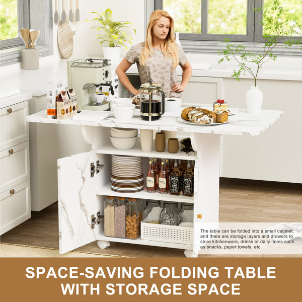 Wooden folding dining table