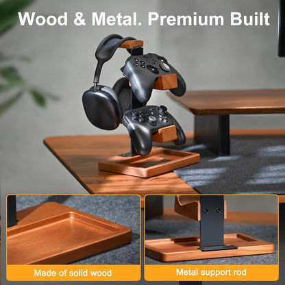Wooden Gaming Headphone Stand