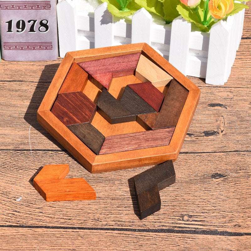 Wooden geometric puzzle