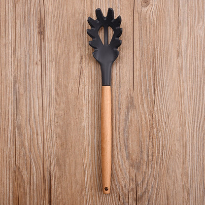 Wooden Handle Silicone Kitchen Utensil Set