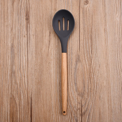 Wooden Handle Silicone Kitchen Utensil Set