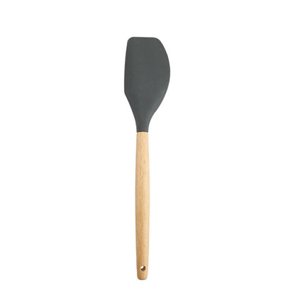 Wooden handle silicone kitchenware