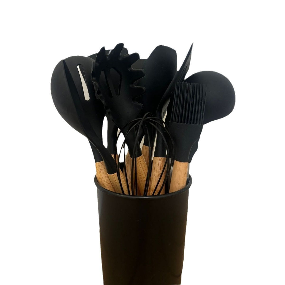 Wooden handle silicone kitchenware