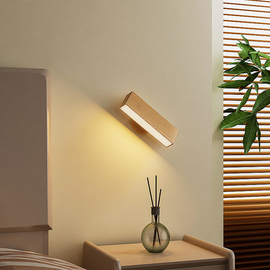 Wooden headboard ambient light