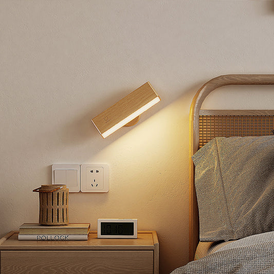Wooden headboard ambient light