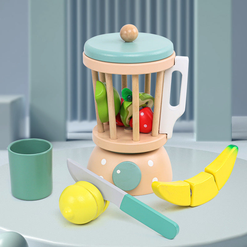 Wooden imitation house tea set