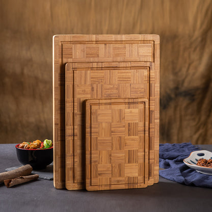 Wooden Kitchen Cutting Board with Holes Non-Slip Design