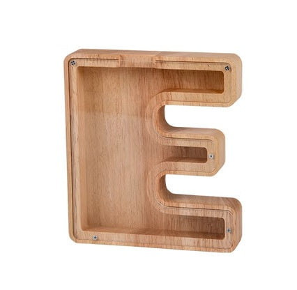 Wooden letter money box