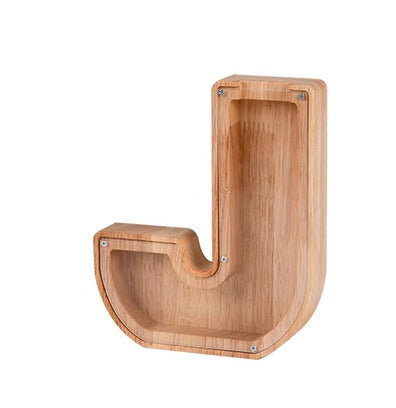 Wooden letter money box