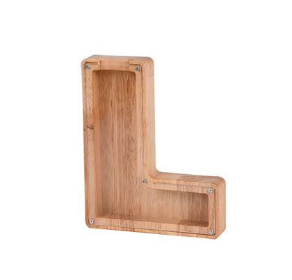 Wooden letter money box