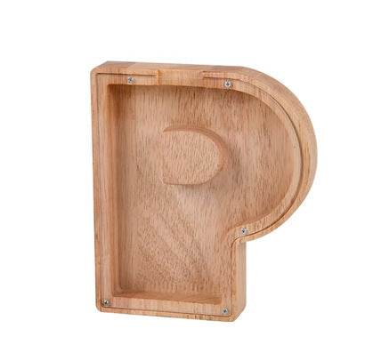 Wooden letter money box