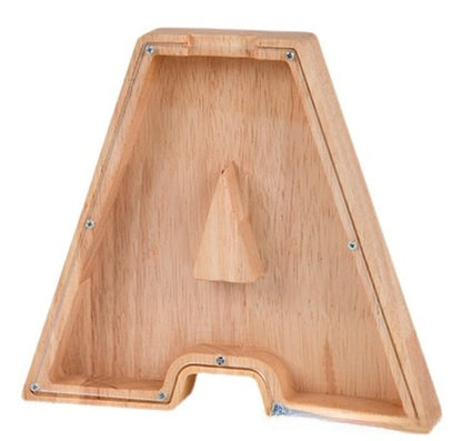 Wooden letter money box