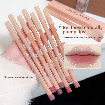Wooden Lip Liner Matte Waterproof Nude Shades