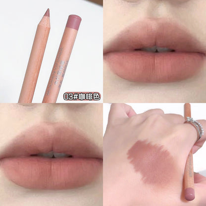 Wooden Lip Liner Matte Waterproof Nude Shades