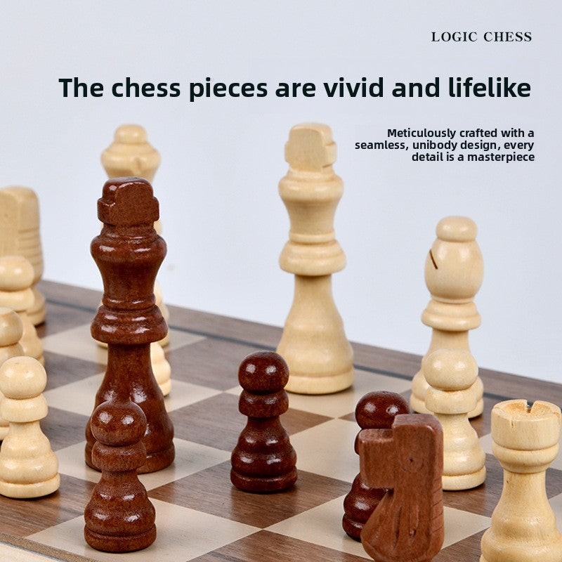 Wooden Magnetic Folding Chess Set