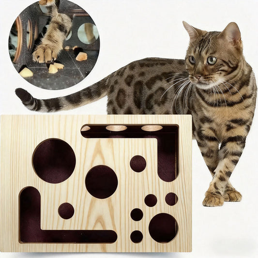 Wooden Maze Scratch Toy for Cats