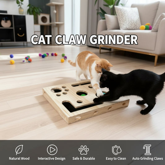 Wooden Maze Scratch Toy for Cats