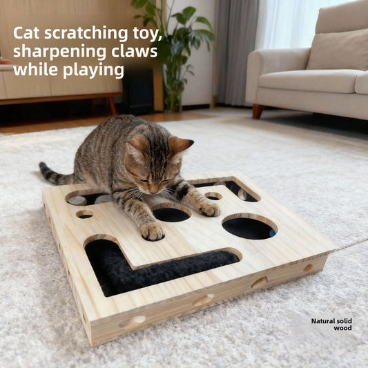 Wooden Maze Scratch Toy for Cats