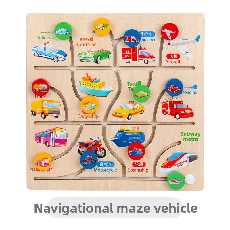wooden maze toy