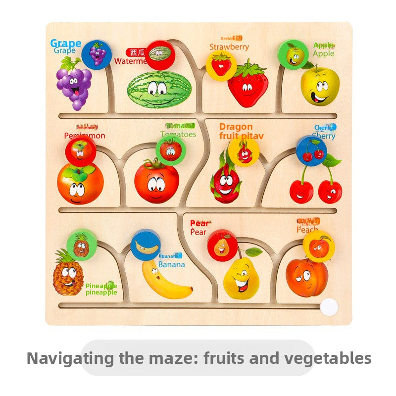 wooden maze toy